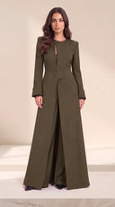 The Sabha Tailored Keyhole Abaya with Structured Waist