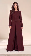 The Sabha Tailored Keyhole Abaya with Structured Waist