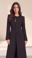 The Sabha Tailored Keyhole Abaya with Structured Waist