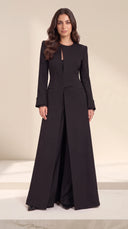 The Sabha Tailored Keyhole Abaya with Structured Waist