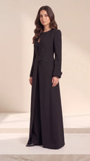 The Sabha Tailored Keyhole Abaya with Structured Waist