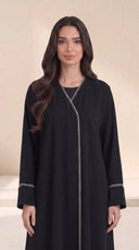 The Sabura Contrast Stitch Open Abaya