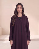 The Sabura Contrast Stitch Open Abaya