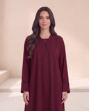 The Sabura Contrast Stitch Open Abaya