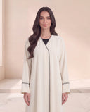 The Sabura Contrast Stitch Open Abaya