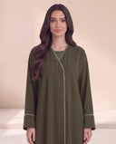 The Sabura Contrast Stitch Open Abaya
