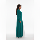 Emerald Crepe Abaya with Ornate Gold Buttons - TAL by The Abaya Lab
