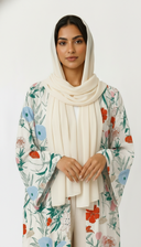 The wardah Wildflower Print Open Abaya