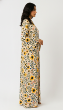 The Saba Botanical Print Open Abaya