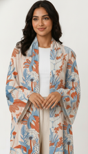 The Safa Botanical Print Open Abaya