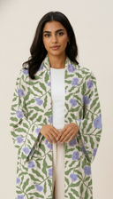 The Samirah Vine Floral Print Open Abaya