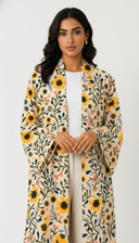 The Saba Botanical Print Open Abaya