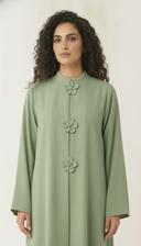 The Fawziya Floral Button Detail Abaya