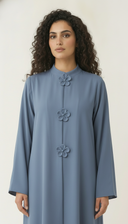 The Fawziya Floral Button Detail Abaya