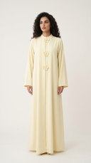 The Fawziya Floral Button Detail Abaya