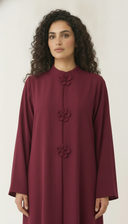 The Fawziya Floral Button Detail Abaya