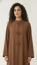The Fawziya Floral Button Detail Abaya