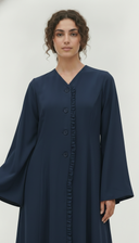 The Lareen Ruffle Trim Front-Open Abaya
