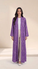 The Tanzila Tonal Floral Open-Front Abaya