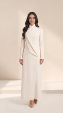 The Shifa Asymmetric Button Detail Abaya