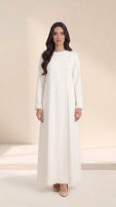 The Layina Pearl Cuff Abaya with Button Detail