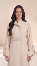The Sanad Pleated Waist Abaya with Tie Cuffs