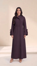 The Sanad Pleated Waist Abaya with Tie Cuffs