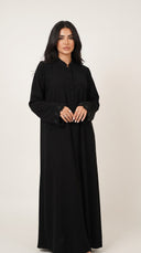 The Anisa Floral Cuff Button Front Abaya