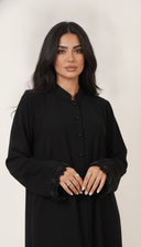 The Anisa Floral Cuff Button Front Abaya