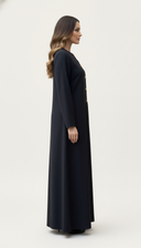 The Mona Heart Button Scallop Detail Abaya
