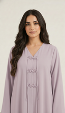 The Samia Decorative Mandarin Closure Detail Abaya