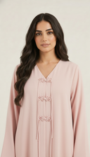 The Samia Decorative Mandarin Closure Detail Abaya