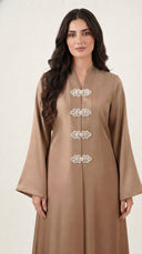 The Yasmina Pearl Embellished Closure Abaya