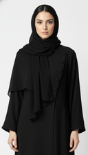 The Jumana Asymmetric Mandarin Collar Abaya