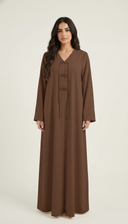 The Samia Decorative Mandarin Closure Detail Abaya
