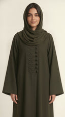 The Raneen Braided Loop Button Detail Abaya
