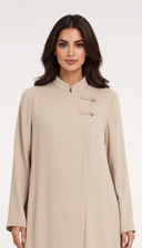The Leen Minimal Button Detail Mandarin Abaya
