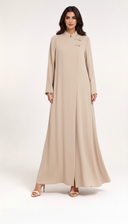 The Leen Minimal Button Detail Mandarin Abaya