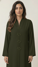 The Ayaana Pearl Floral Detail Abaya