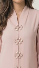 The Ayaana Pearl Floral Detail Abaya