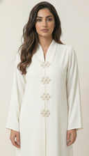 The Ayaana Pearl Floral Detail Abaya