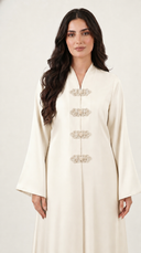 The Yasmina Pearl Embellished Closure Abaya