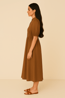 Mocha Casual Dress - The Abaya Lab