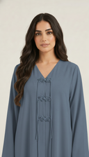 The Samia Decorative Mandarin Closure Detail Abaya