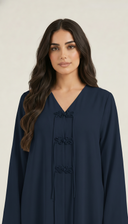 The Samia Decorative Mandarin Closure Detail Abaya