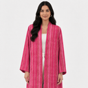 The Mahra Striped Linen Blend Abaya