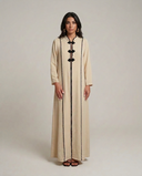 The Hana Contrast Frog Closures Abaya