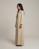 The Hana Contrast Frog Closures Abaya