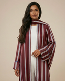 The Reema Coordinated Striped Abaya