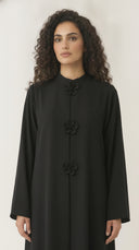 The Fawziya Floral Button Detail Abaya